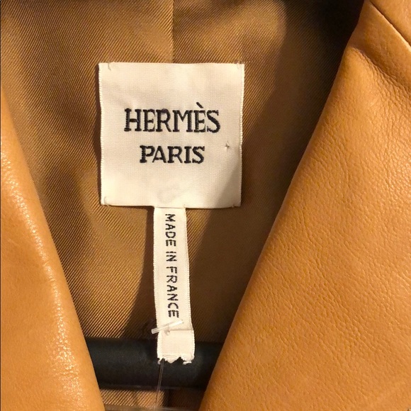 Hermes Tan Leather Jacket sz 44 Fr / 12 US NWT - Picture 5 of 16